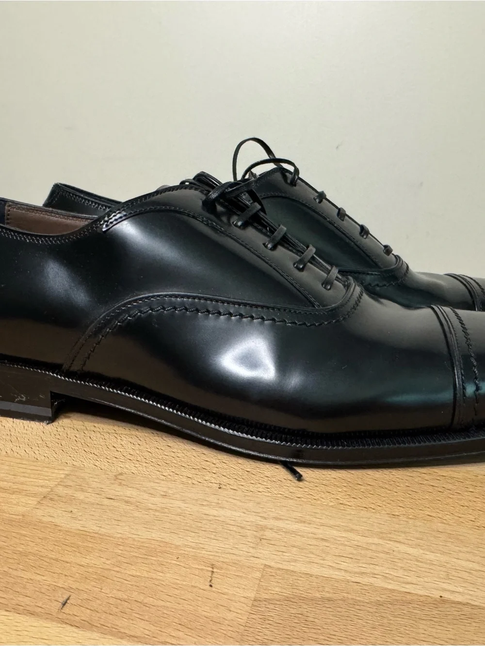 Salvatore Ferragamo polished black